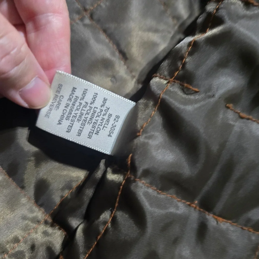 Cabela's Outfitter Series Jacket Men Small Olive Corduroy Trim Fleece Lined Coat
